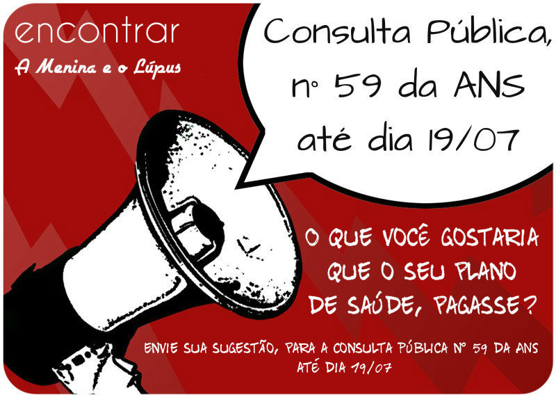 Consulta Pública N° 59 da ANS – Não inclui doenças reumáticas, mas temos que fazer sugestões para inclusões de novas coberturas no plano de saúde!
