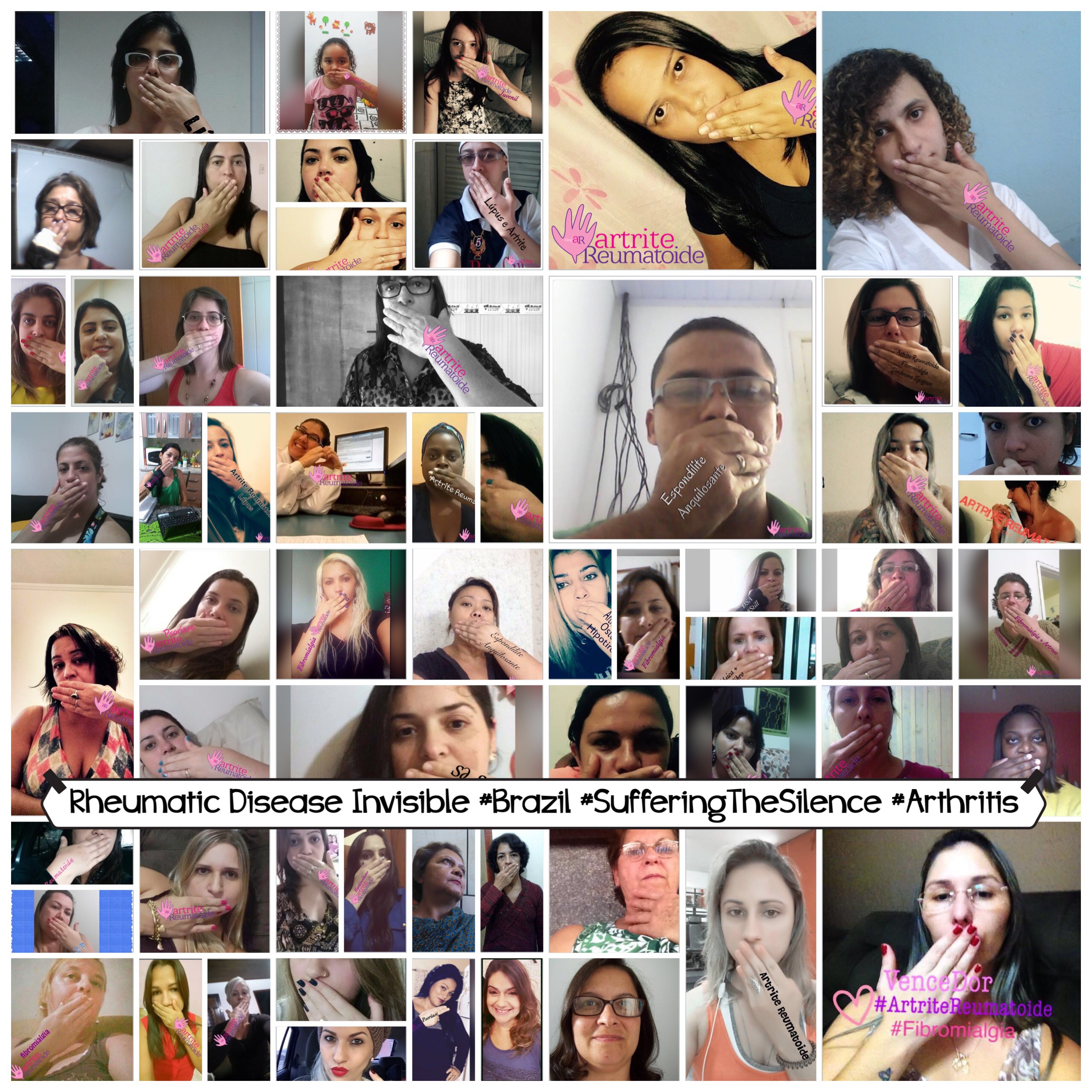 Brazilians invisible rheumatic diseases, aderen the campaign -100 photos @sufferingthesilence