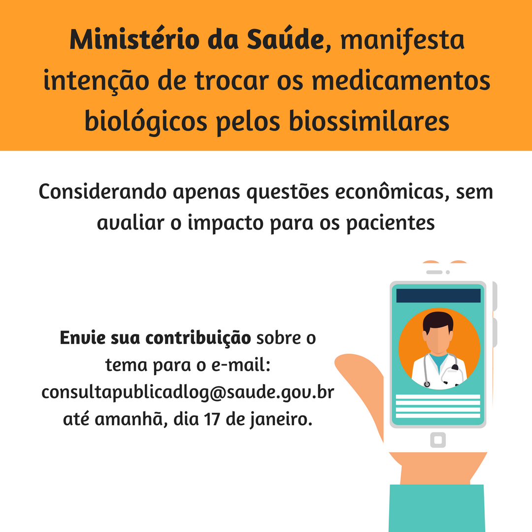 Ministério da Saúde, manifesta a intenção de troca automática de medicamento biológico originador por biossimilar