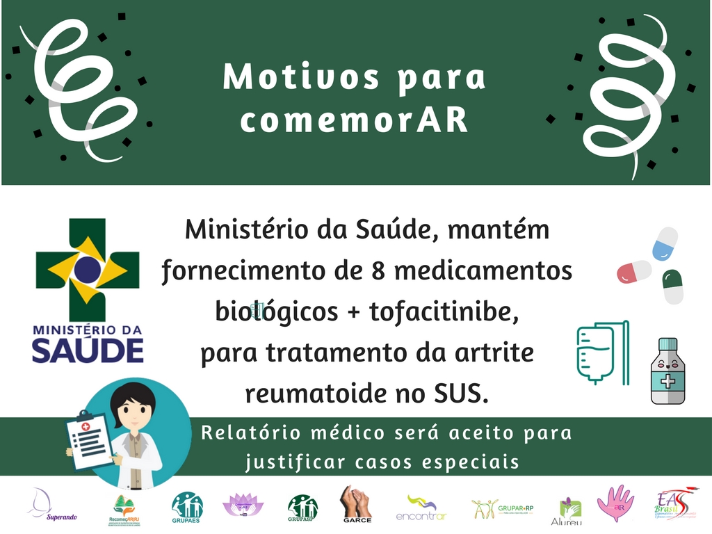 Ministério da Saúde mantém 8 medicamentos biológicos para artrite reumatoide no SUS