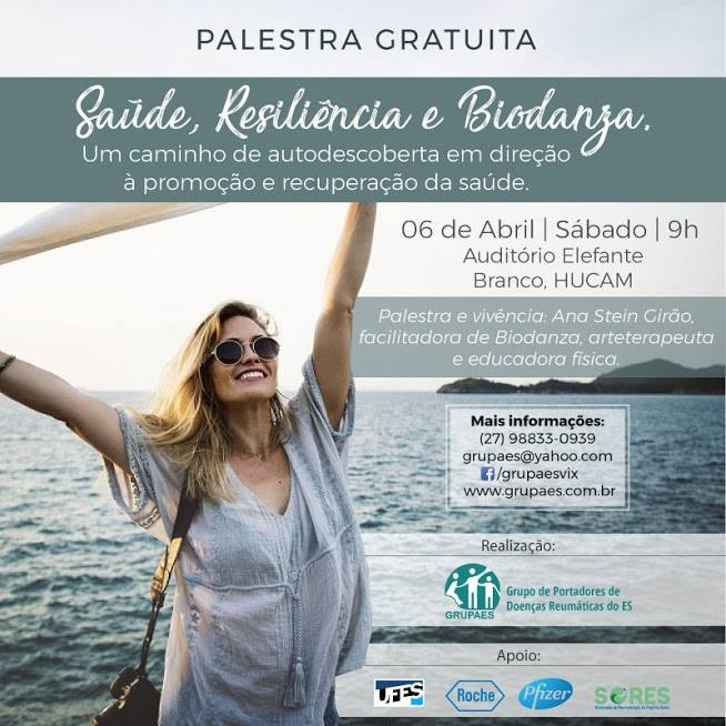 Palestra gratuita – Saúde,resiliência e biodanza