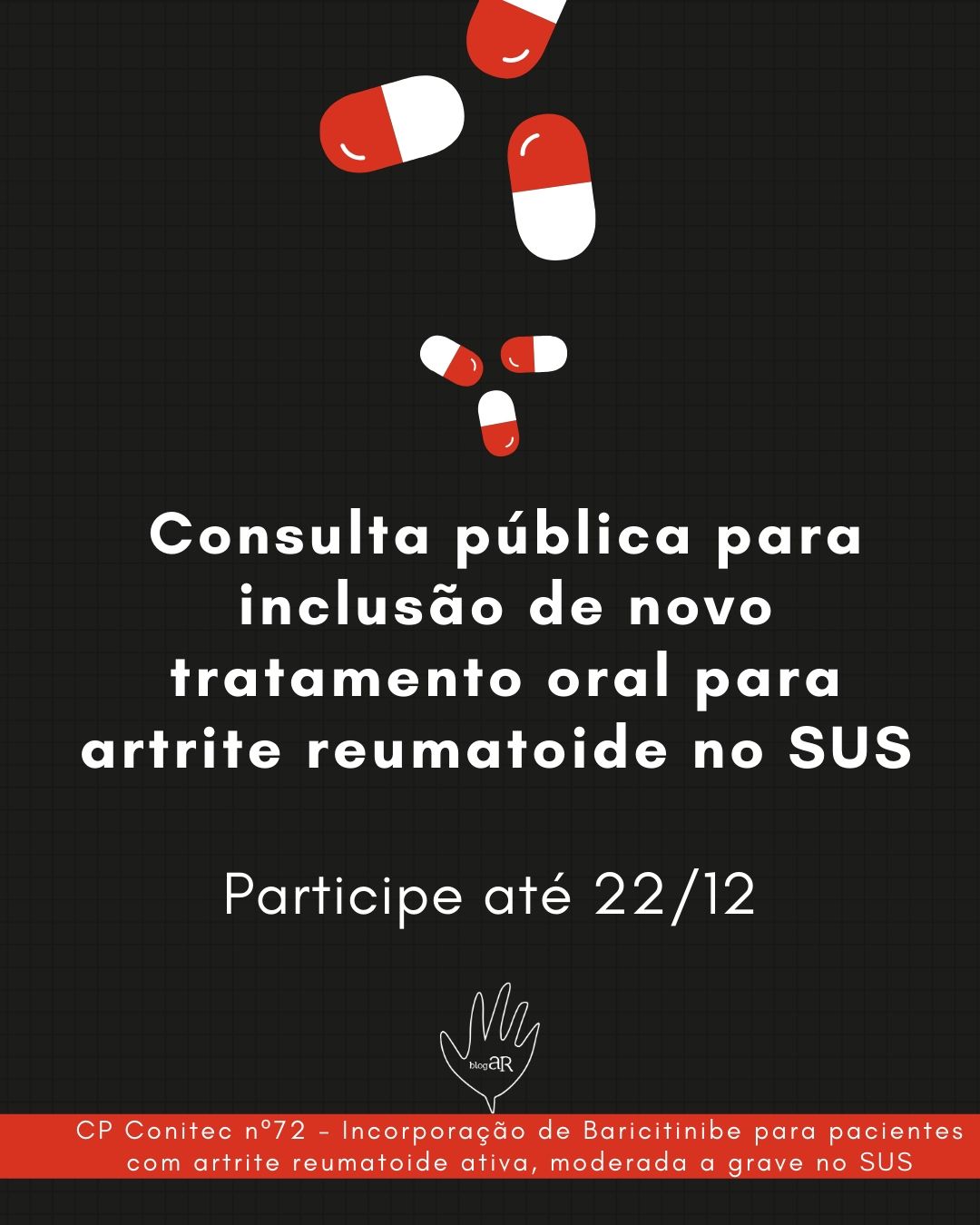 Consulta pública avalia inclusão de tratamento oral para artrite reumatoide no SUS