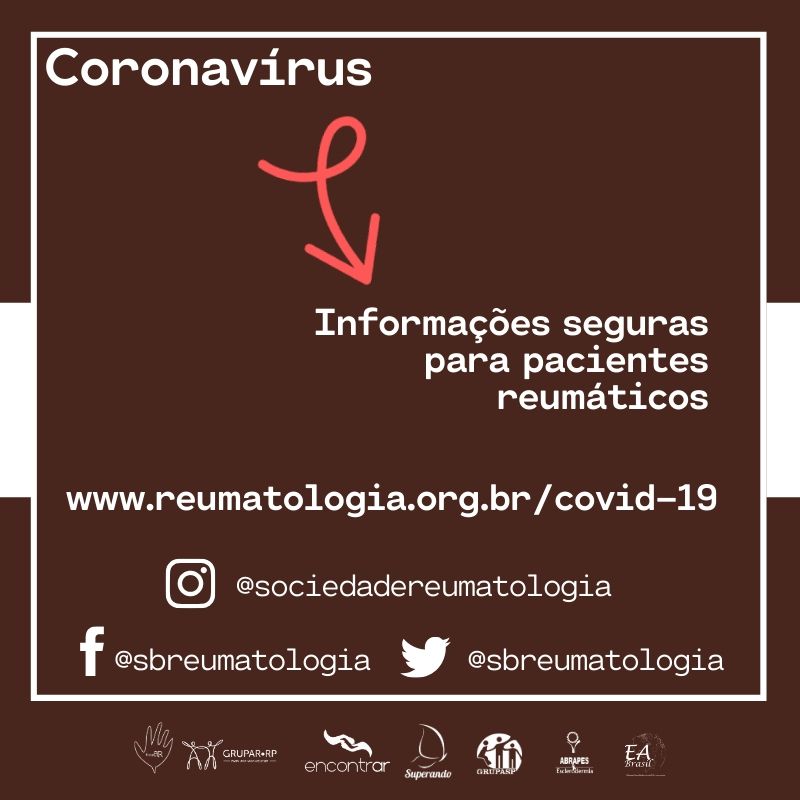 Sociedade Brasileira de Reumatologia esclarece dúvidas de pacientes de doenças reumáticas sobre o COVID-19