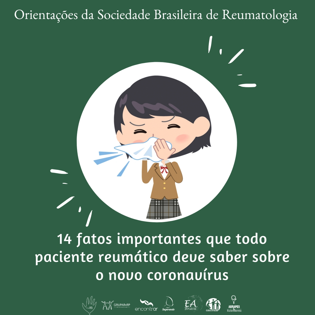 14 fatos importantes que todo paciente reumático deve saber sobre o novo coronavírus, explicados pela Sociedade Brasileira de Reumatologia