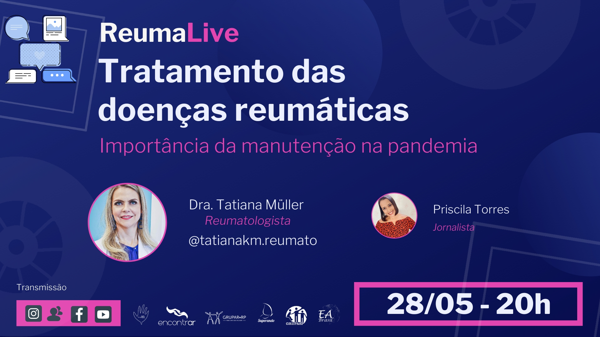 Importância do paciente manter o tratamento das doenças reumáticas durante a pandemia do coronavírus por Dra. Tatiana Müller
