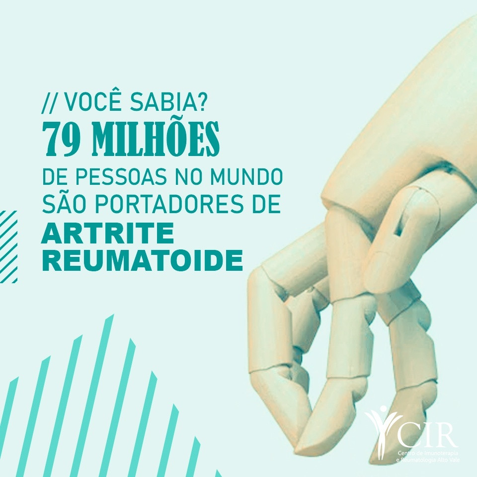Você sabia? 79 milhões de pessoas no mundo tem artrite reumatoide!