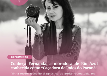 Conheça Fernanda, a moradora de Rio Azul conhecida como “Caçadora de Raios do Paraná”
