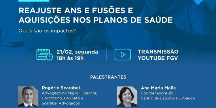 FGV EAESP realiza webinar gratuito sobre reajuste ANS e fusões e aquisições nos planos de saúde