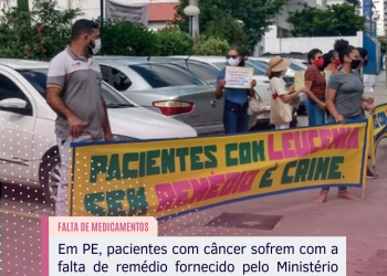 Em PE, pacientes com câncer sofrem com a falta de remédio fornecido pelo Ministério da Saúde