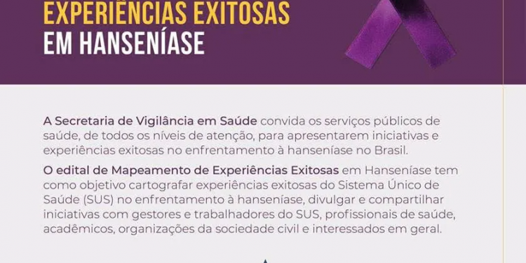 Ministério da Saúde abre inscrições para premiar iniciativas relacionadas ao combate à Hanseníase