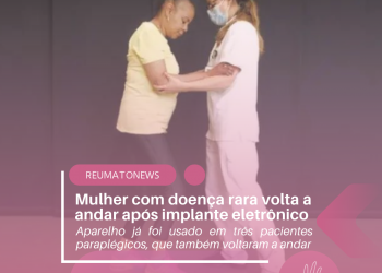 Mulher com doença rara volta a andar após implante eletrônico