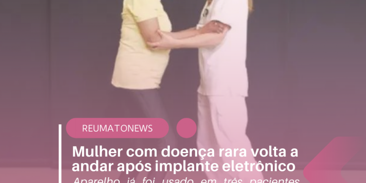 Mulher com doença rara volta a andar após implante eletrônico