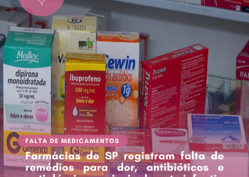 Farmácias de SP registram falta de remédios para dor, antibióticos e antialérgicos, principalmente infantis