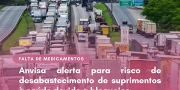 Anvisa alerta para risco de desabastecimento de suprimentos à saúde devido a bloqueios