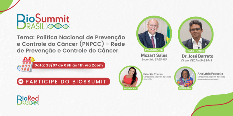 “Prevenção e controle do câncer” é tema da segunda atividade do BioSummit 2025