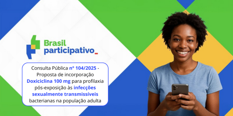 Consulta Pública nº 104/2025- proposta de incorporação do Doxiciclina 100 mg para profilaxia pós-exposição às infecções sexualmente transmissíveis bacterianas na população adulta
