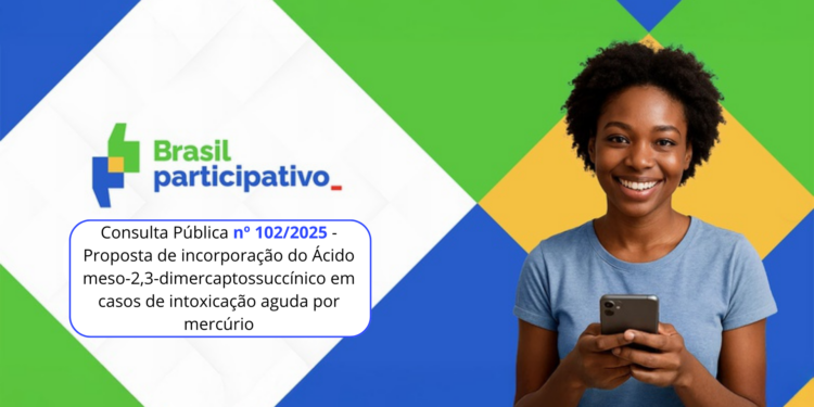 Consulta Pública nº 102/2025- proposta de incorporação do Ácido meso-2,3-dimercaptossuccínico em casos de intoxicação aguda por mercúrio