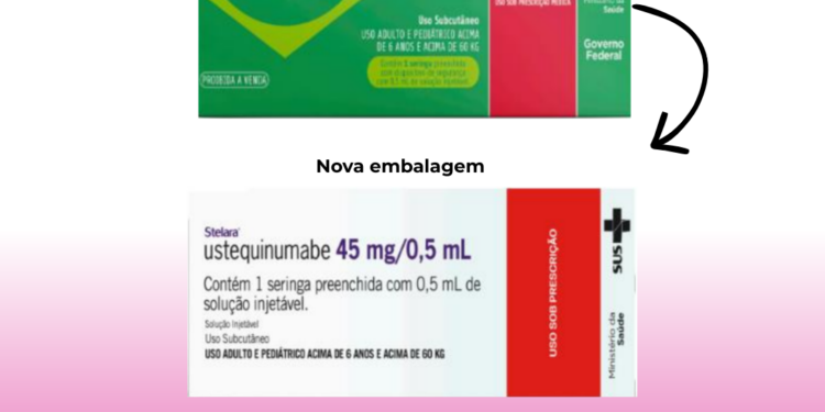 Fabricante anuncia nova embalagem de ustequinumabe 45 mg destinada ao SUS