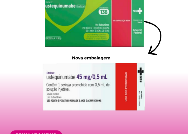 Fabricante anuncia nova embalagem de ustequinumabe 45 mg destinada ao SUS