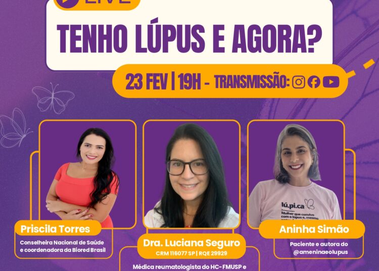 Live reúne especialistas e paciente para debater diagnóstico e tratamento do lúpus